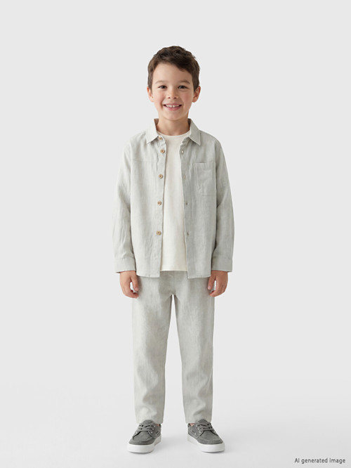 LCW Kids Ekru Regular Fit Erkek Çocuk Pantolon