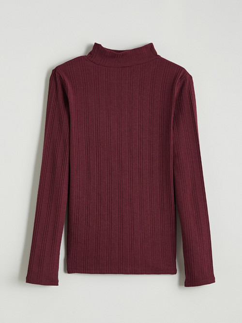 LCW Kids Mürdüm Balıkçı Yaka Kız Çocuk Triko Kazak