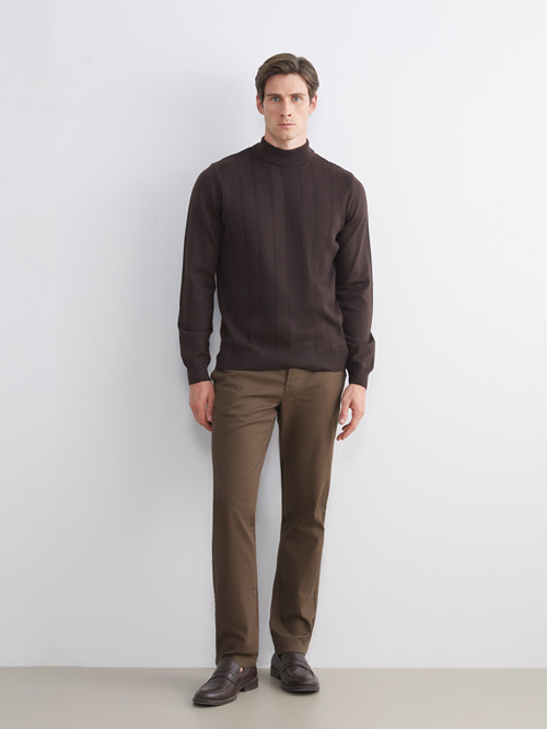LCWAIKIKI Classic Kahverengi Standart Kalıp Erkek Chino Pantolon