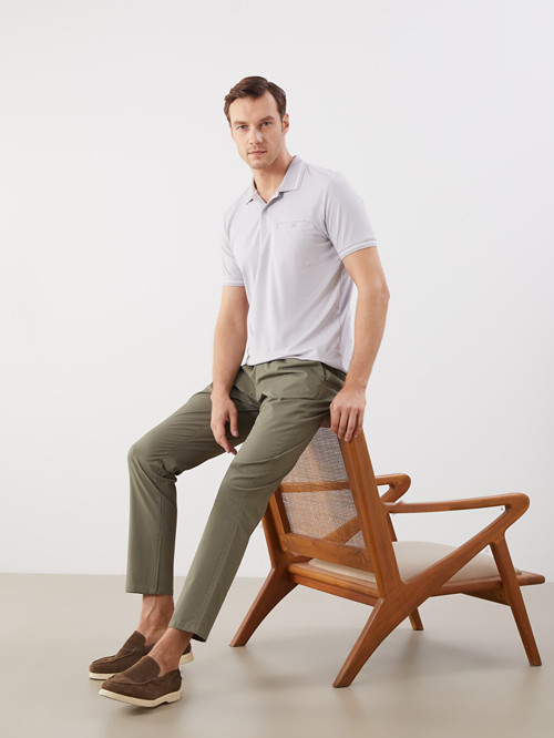LCWAIKIKI Classic Haki Dar Kalıp Erkek Chino Pantolon