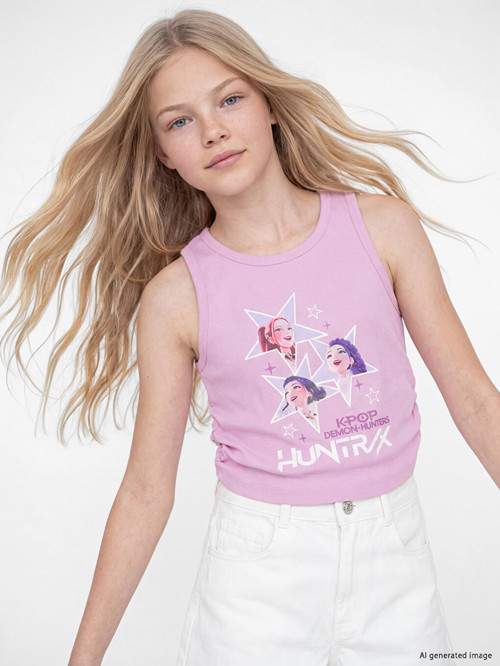 LCW Kids Lila K-pop Demon Hunters Kız Çocuk Atlet