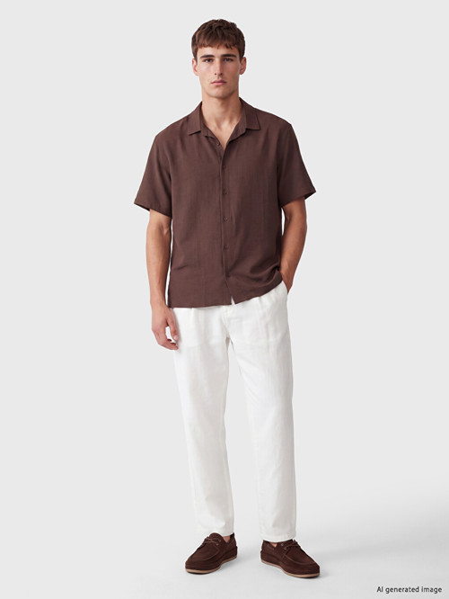 LCW Vision Beyaz Relax Fit Erkek Pileli Pantolon