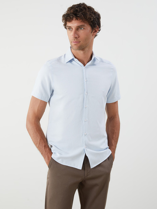 LCW BUSINESS Mavi Slim Fit Erkek Gömlek