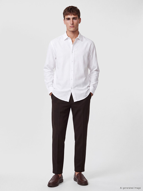 LCWAIKIKI Classic Kahverengi Slim Fit Erkek Chino Pantolon
