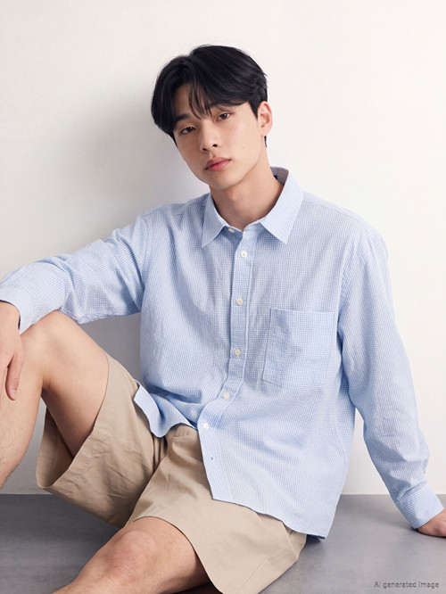 LC WAIKIKI Mavi Loose Fit Ekose Erkek Gömlek