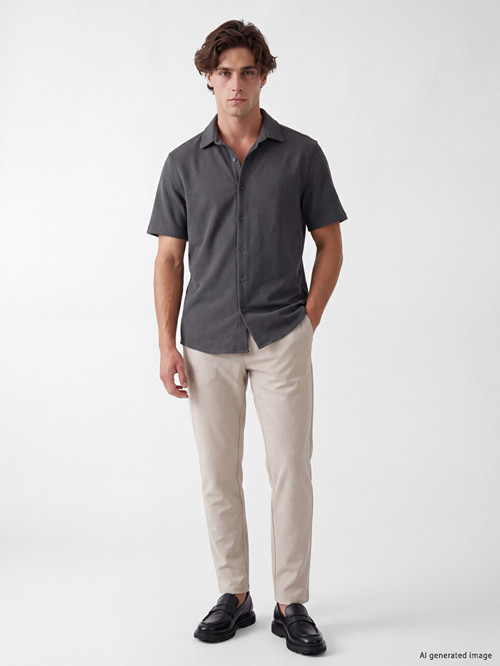LCW Vision Bej Slim Fit Gabardin Erkek Pantolon