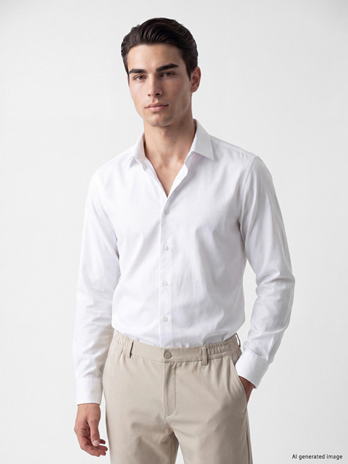LCW BUSINESS Beyaz Slim Fit Oxford Erkek Gömlek