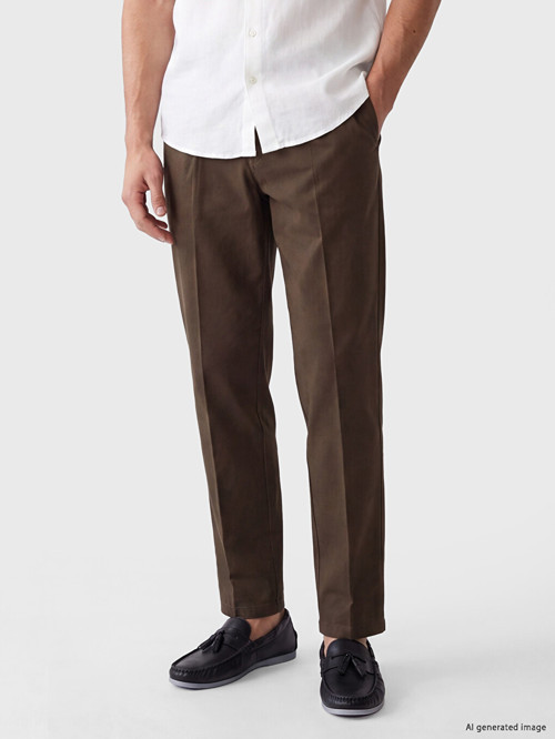 LCWAIKIKI Classic Kahverengi Regular Fit Erkek Chino Pantolon