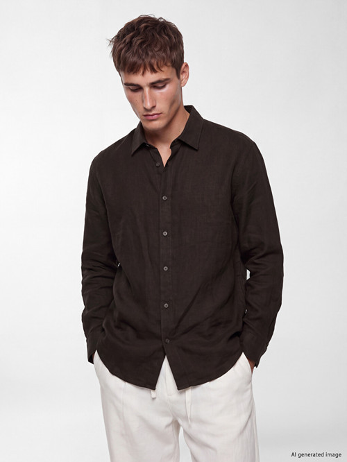 LCW Vision Kahverengi Regular Fit Erkek Gömlek
