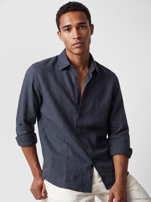 LCW Vision İndigo Regular Fit Erkek Gömlek