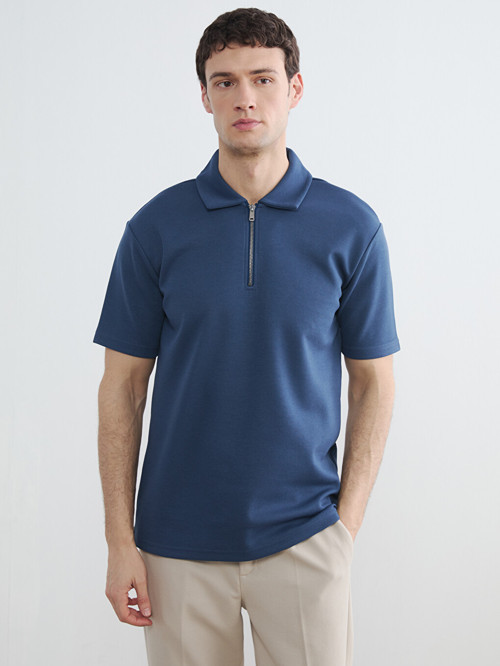 LCW Vision İndigo Polo Yaka Erkek Tişört