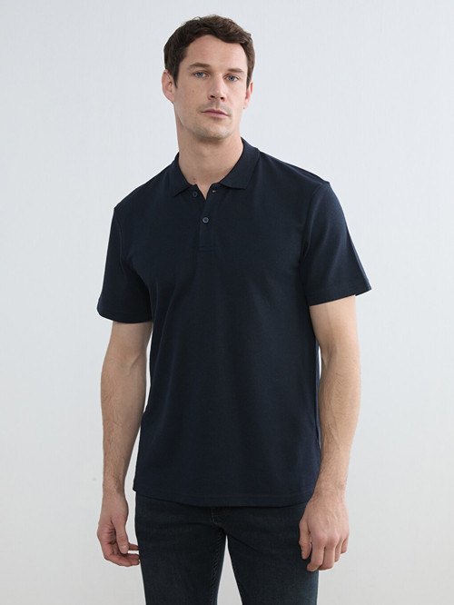 LC WAIKIKI Lacivert Polo Yaka Pike Erkek Tişört