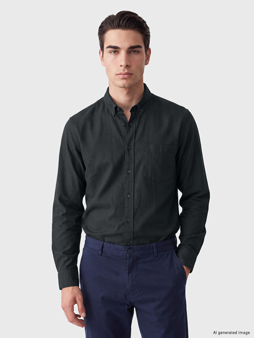 LCWAIKIKI Classic Haki Regular Fit Oxford Erkek Gömlek