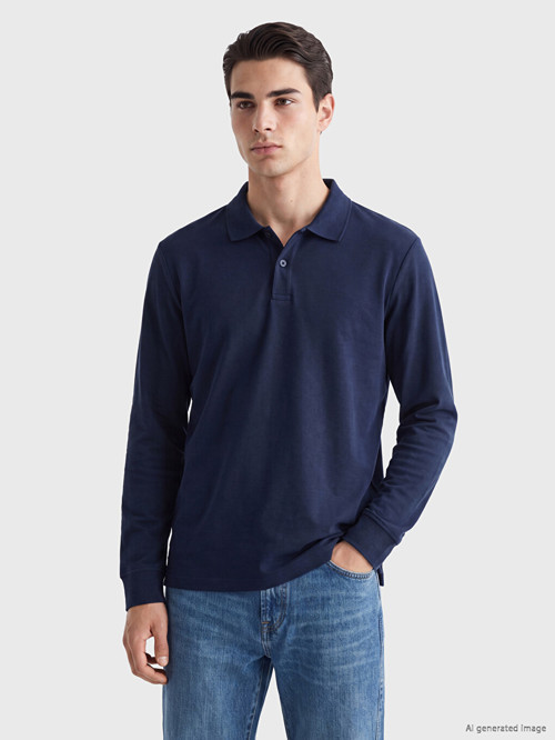 LCWAIKIKI Classic Lacivert Polo Yaka Pike Erkek Tişört