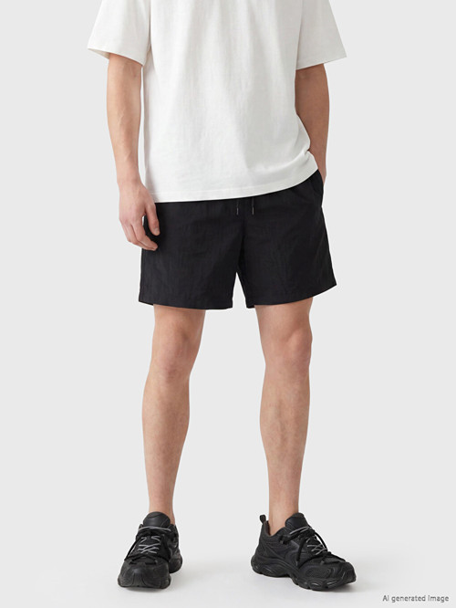 LCW SWIMWEAR Siyah Kısa Boy Erkek Deniz Şortu