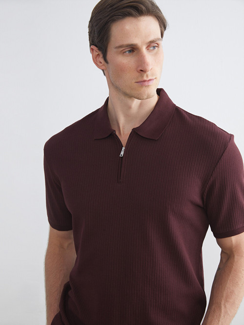 LCW Vision Bordo Polo Yaka Erkek Tişört