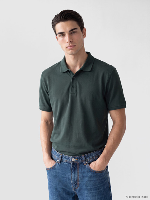 LCWAIKIKI Classic Yeşil Polo Yaka Erkek Tişört