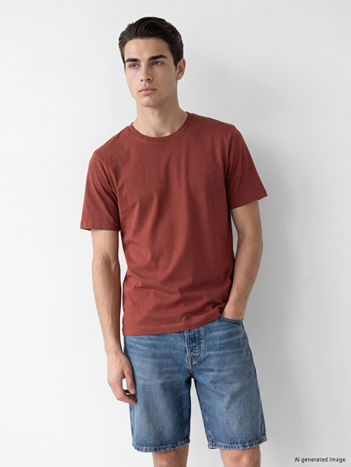 LCWAIKIKI Classic Kırmızı Regular Fit Basic Erkek Dry Touch Tişört