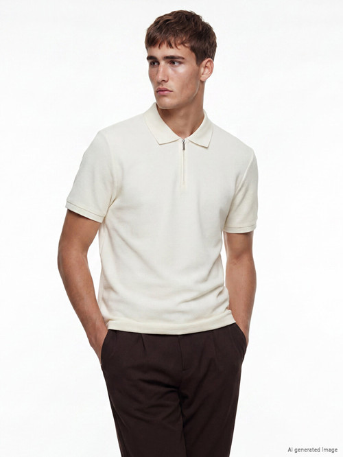 LCW Vision Gri Polo Yaka Erkek Tişört