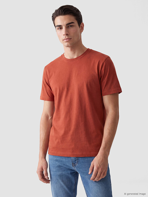 LCWAIKIKI Classic Turuncu %100 Pamuk Regular Fit Basic Tişört