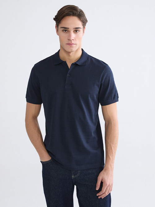 LC WAIKIKI Lacivert Polo Yaka Pike Erkek Tişört