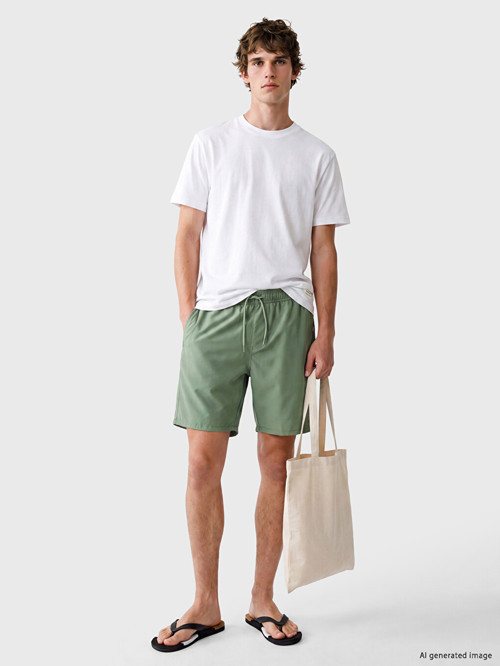 LCW SWIMWEAR Yeşil Kısa Boy Erkek Deniz Şortu