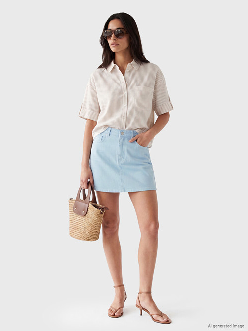 LCW Vision Mavi Regular Fit Mini Jean Etek