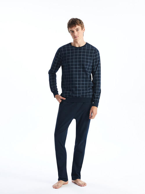 LC WAIKIKI Lacivert Standart Kalıp Erkek Pijama Takımı