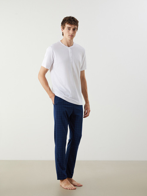 LC WAIKIKI Yeşil Standart Kalıp Ekose Erkek Pijama Alt