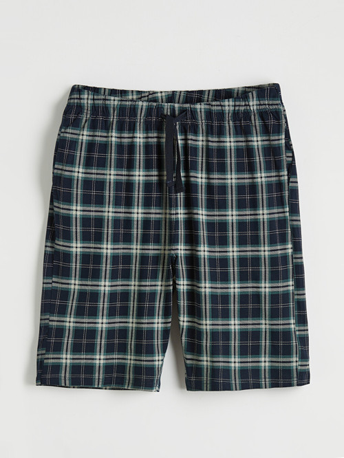 LC WAIKIKI Yeşil Regular Fit Ekose Erkek Şort