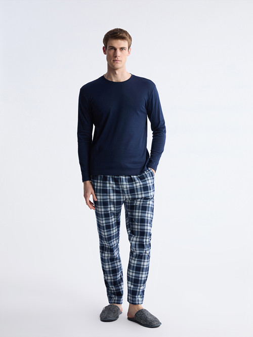 LC WAIKIKI Lacivert Standart Kalıp Erkek Pijama Takımı