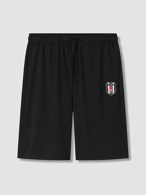 LC WAIKIKI Siyah Regular Fit Beşiktaş Baskılı Erkek Pijama Alt