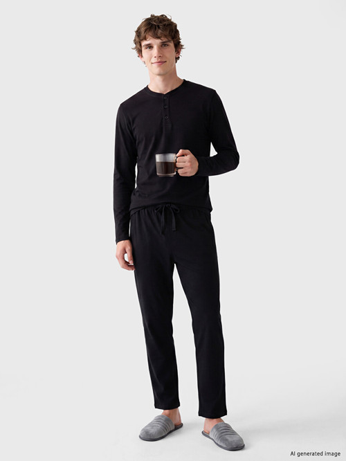 LC WAIKIKI Siyah Standart Kalıp Erkek Pijama Altı