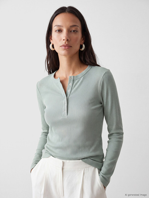 LCW EVERYDAY Yeşil Bisiklet Yaka Kadın Body