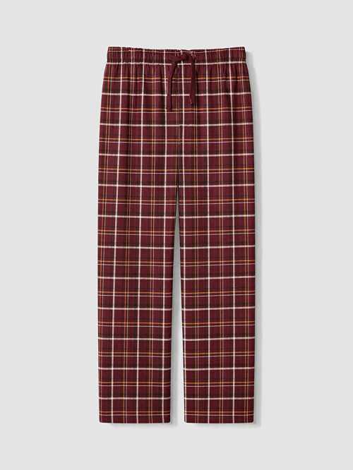 LC WAIKIKI Bordo Regular Fit Ekose Erkek Pijama Altı