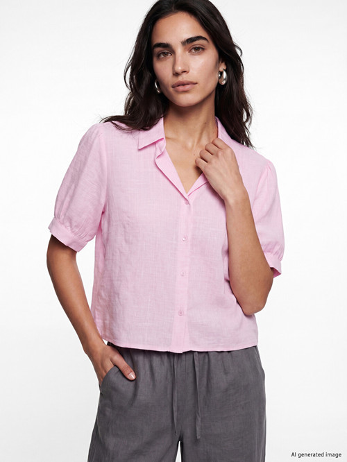 LCW Vision Pembe Regular Fit Kadın Gömlek