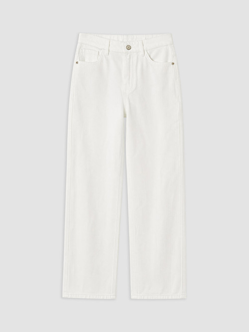 LCW Vision Ekru Yüksek Bel Straight Fit Kadın Jean Pantolon
