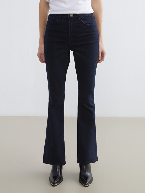 LCW Jeans İndigo Flare Kadın Jean Pantolon
