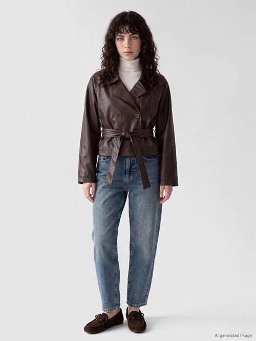 LCW Jeans İndigo Petite Barrel Fit Kadın Jean Pantolon