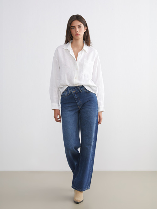 LCW Jeans İndigo Wideleg Kadın Jean Pantolon