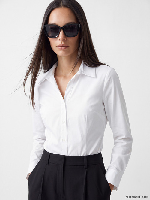 LCW EVERYDAY Beyaz Regular Fit Kadın Gömlek