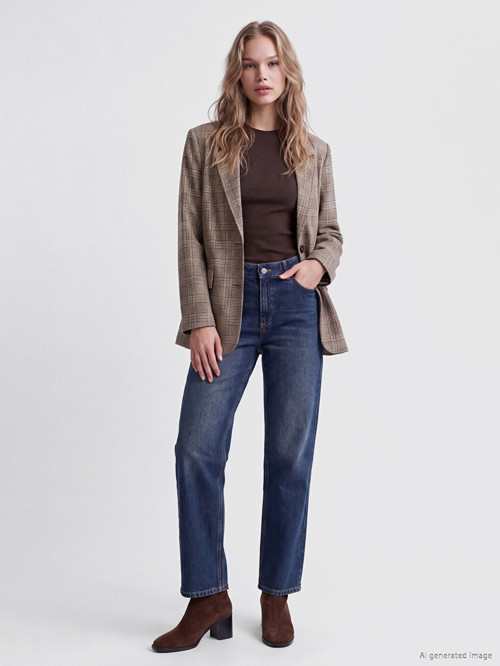 LCW Jeans İndigo Wideleg Kadın Jean Pantolon