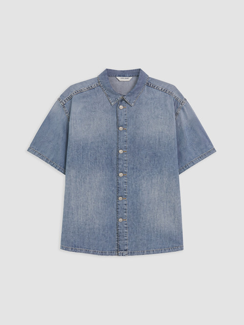 LCW Vision İndigo Loose Fit Kadın Jean Gömlek