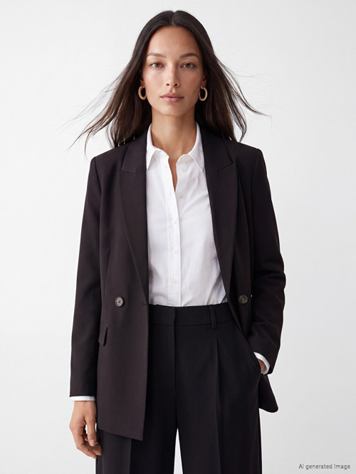 LCW EVERYDAY Kahverengi Kruvaze Yaka Kadın Blazer Ceket