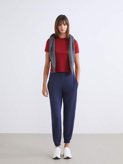 LCW Vision Lacivert Beli Lastikli Kadın Jogger Eşofman Altı