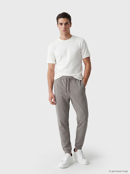 LCWAIKIKI Classic Gri Regular Fit Erkek Jogger Eşofman Altı