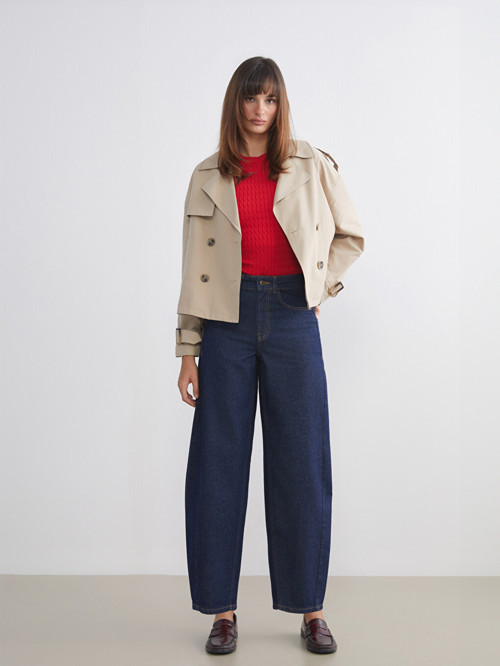 LCW Jeans İndigo Balloon Fit Kadın Jean Pantolon
