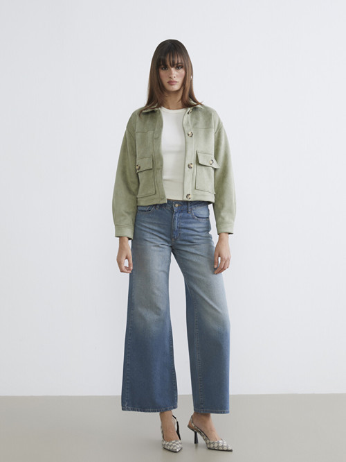 LCW Jeans İndigo Wideleg Kadın Jean Pantolon