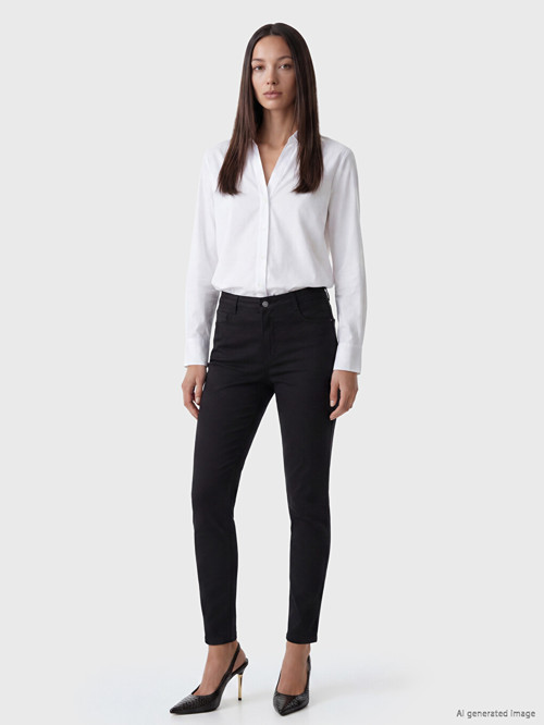 LCW ECO Siyah Jüpiter Süper Skinny Fit Kadın Jean Pantolon