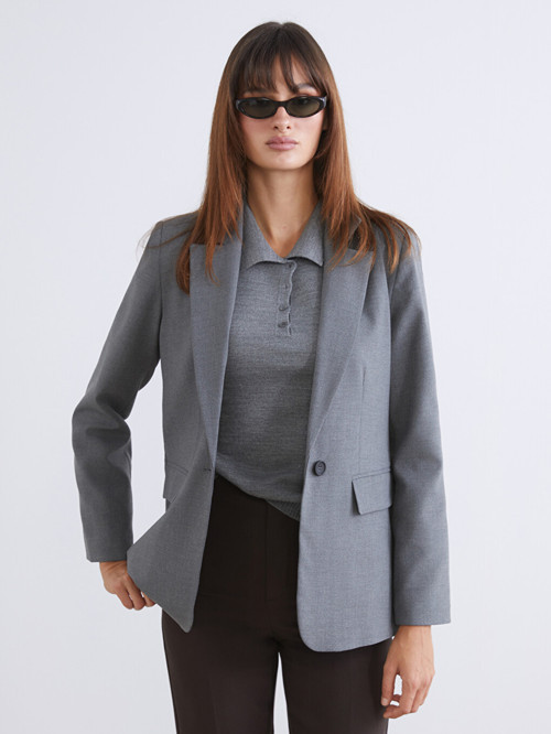 LCW Vision Gri Kadın Blazer Ceket